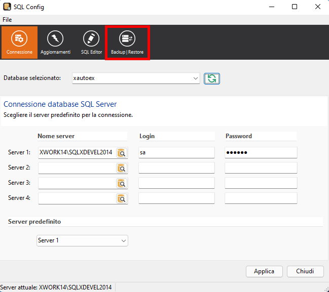 Ripristinare database SQL_Backup_restore