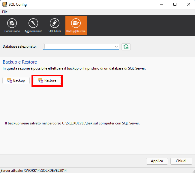 Ripristinare_database_SQL_restore